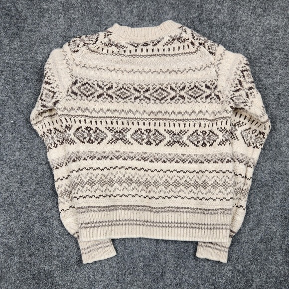 Polo Ralph Lauren Sweater Womens XS Beige Fair Isle Knit Crewneck Nordic - Picture 3 of 7